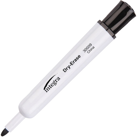 Integra Dry-Erase Markers, Bullet Point, Black, PK12 ITA30009
